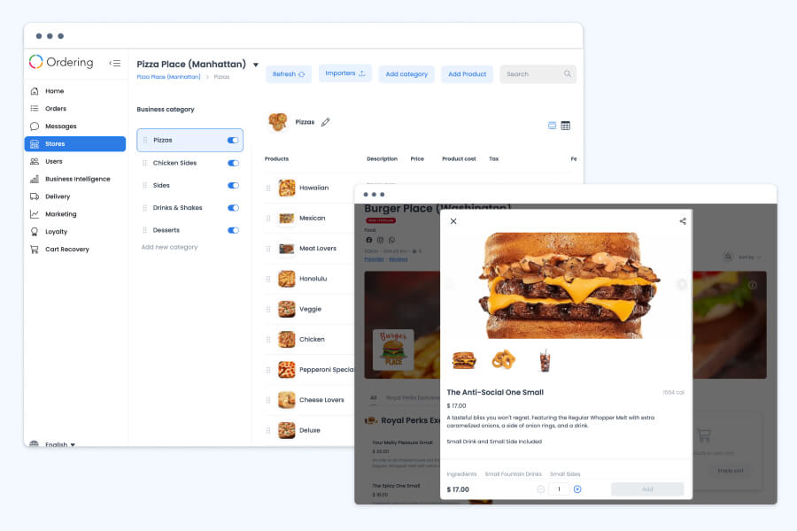 Ordering Co Feature Products
